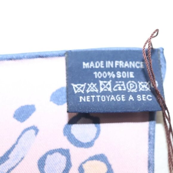 HERMES Carre 90 Scarf ""ISOLA DI PRIMAVERA"" Silk Pink Auth 133737 - Picture 16 of 16